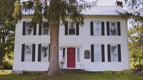 static shot of the full original historic house of josiah stowell friend of joseph smith hired him for money or treasure digging in the early 1820s where he stayed when he got married