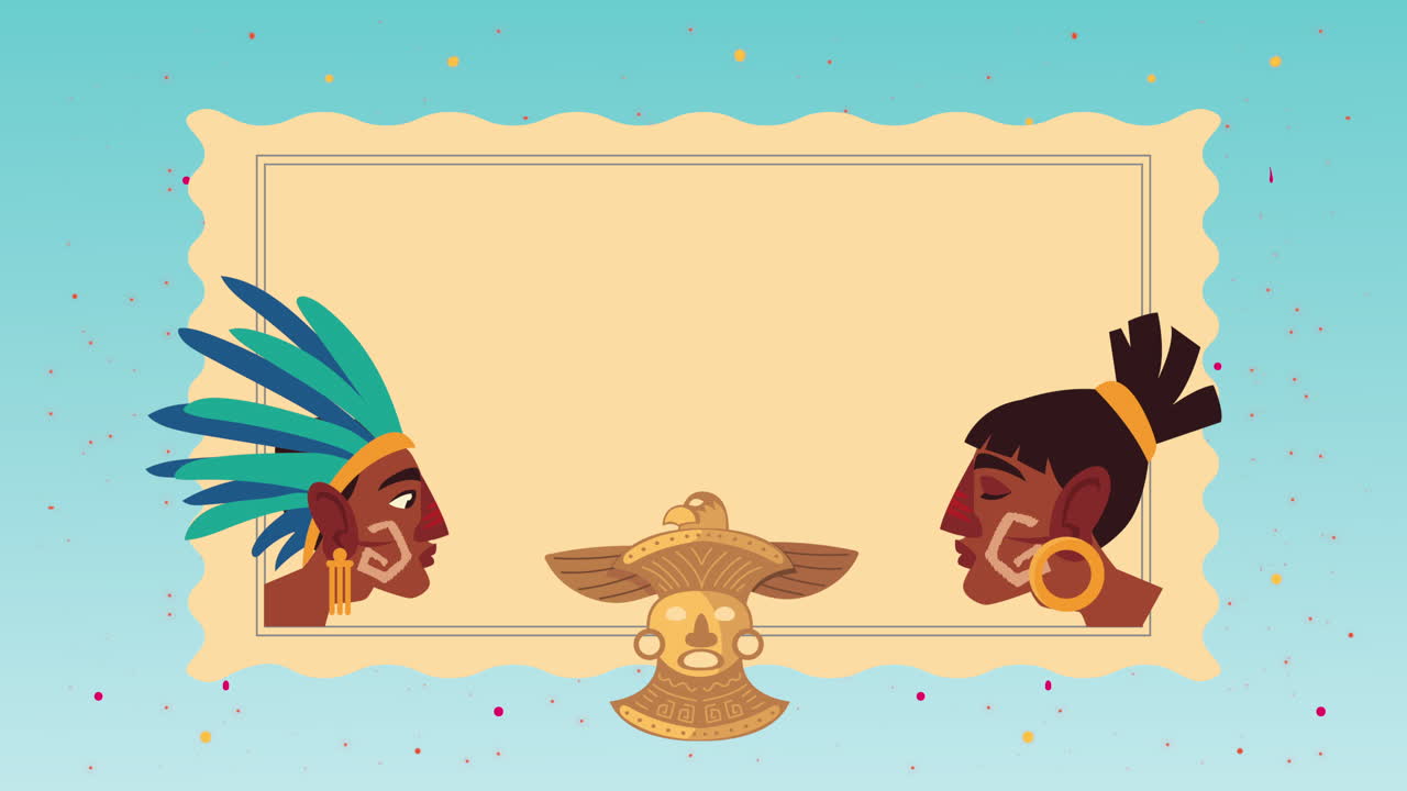 아즈텍 원주민의 문화 프로필과 독수리 골든 아이돌 애니메이션