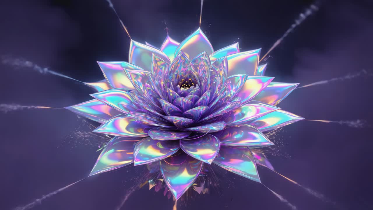 Iridescent Lotus Flower