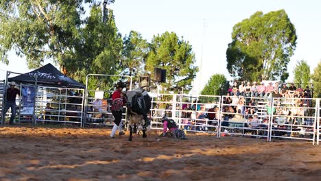 rider thrown off bull at rodeo event