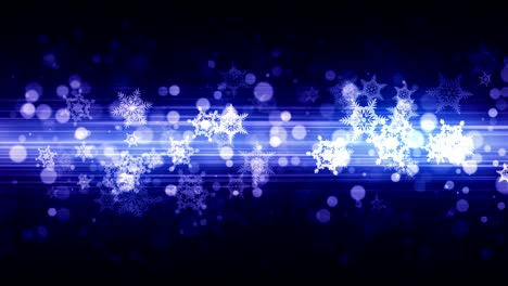 glittering blue snow flakes