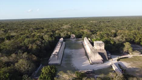 dron image of a ball game court