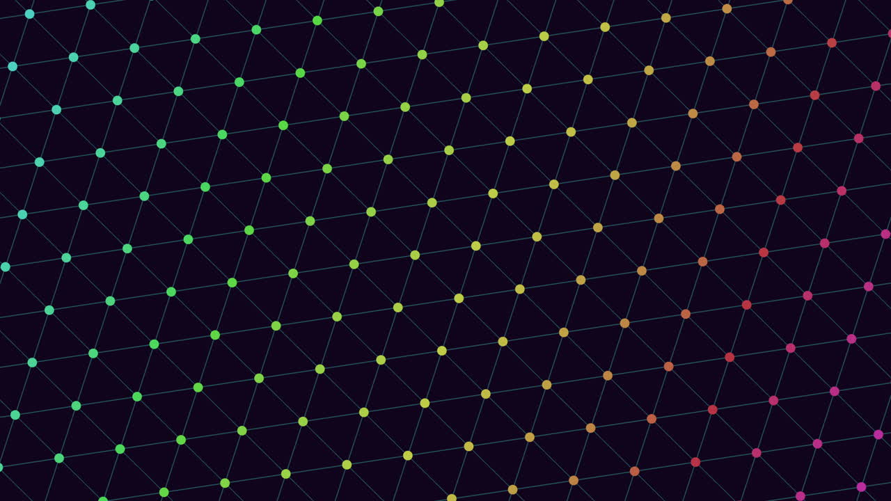 patrón de cuadrícula de puntos colorido en fondo negro