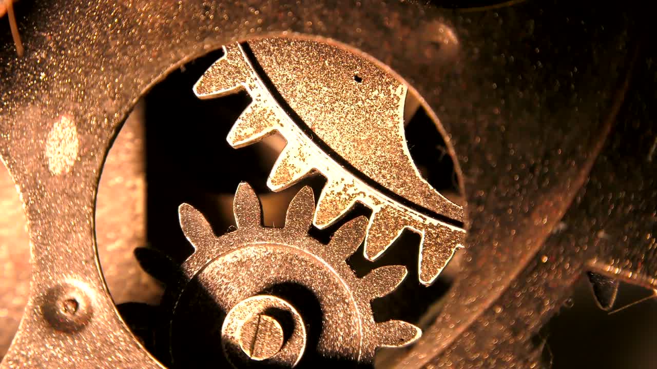 grunge abstracto engranajes de reloj sucios y oxidados concepto industrial y comercial