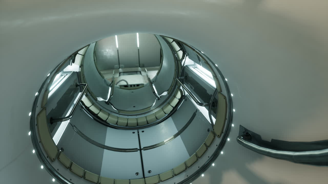 미래의 국제 우주 정거장의 인테리어