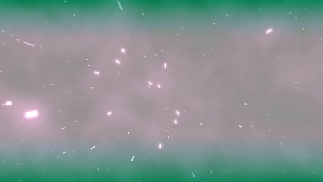 animación de partículas iluminadas contra un fondo abstracto.