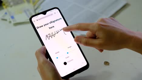 draw signature on screen