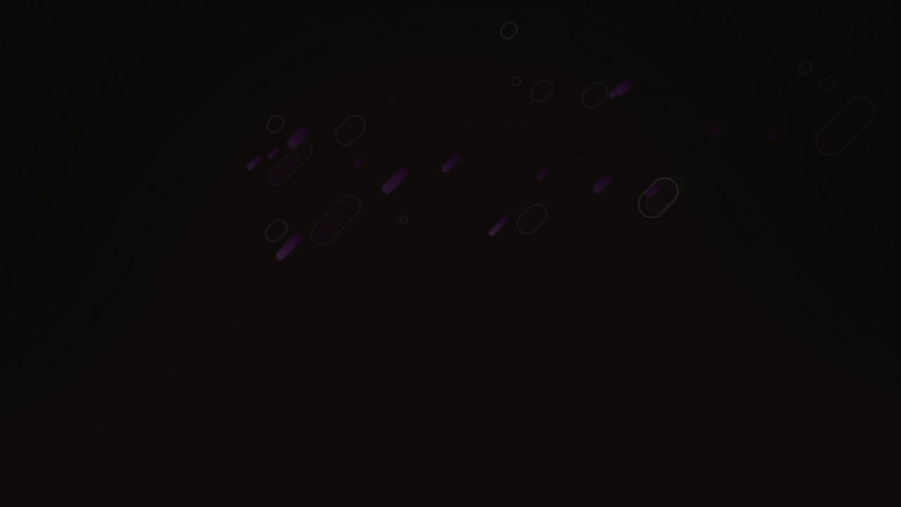 검은 바탕에 움직이는 보라색 빛의 흔적의 애니메이션