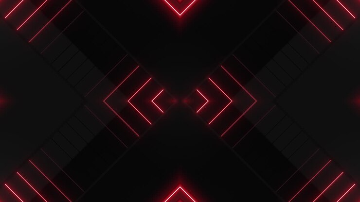 Neon Red Geometric Pattern Background