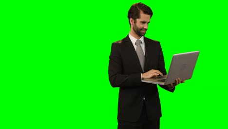 businessman using laptop