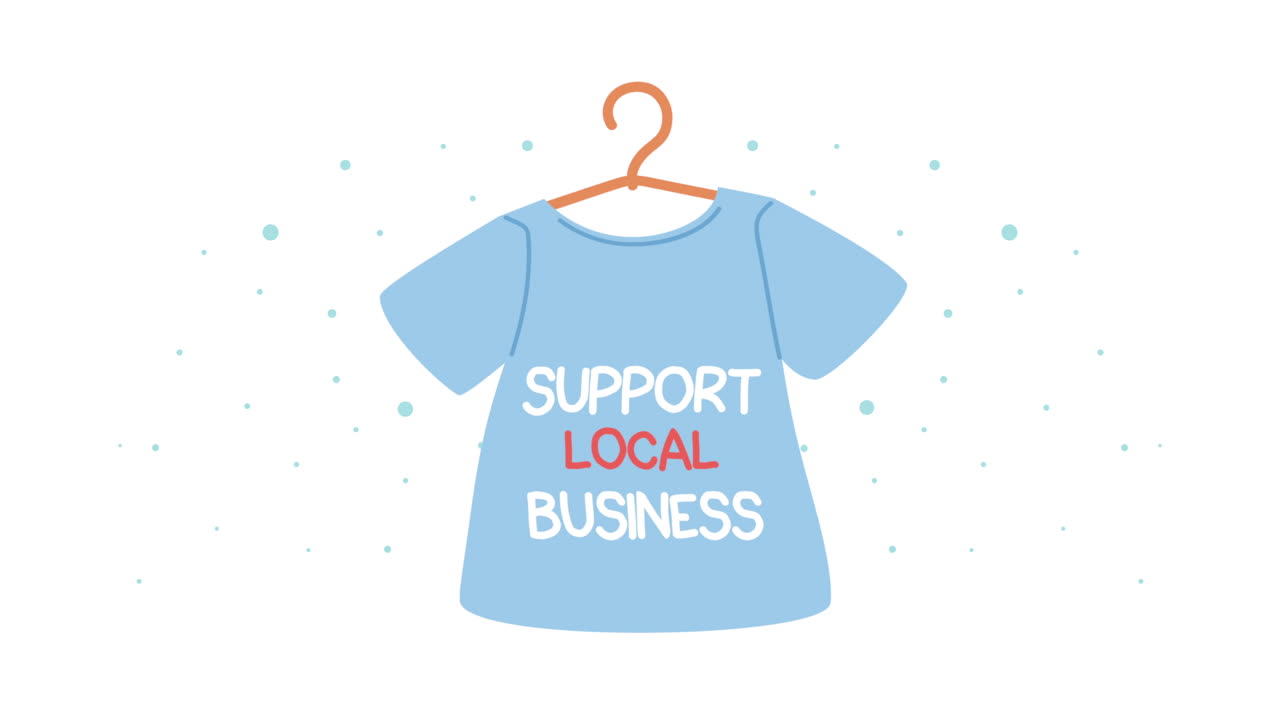 지역 비즈니스를 지원하는 티셔츠