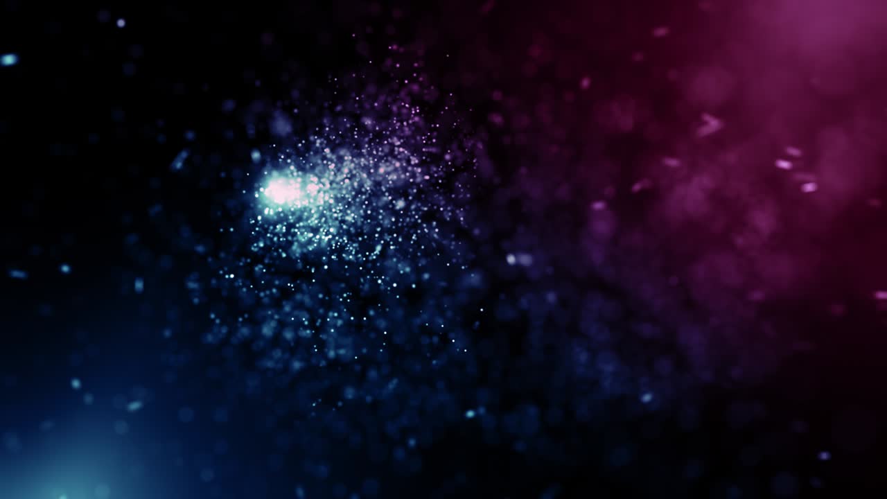 파란색 분홍색 입자 이벤트 게임 트레일러 제목 영화 콘서트 무대 배경 루프