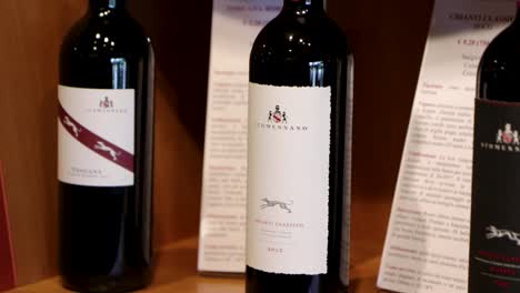 fancy wine bottles on display.