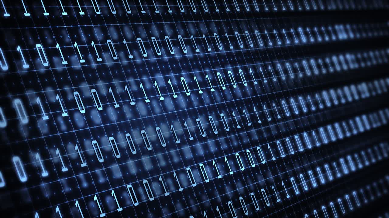 Binary code in the future digital abstract background