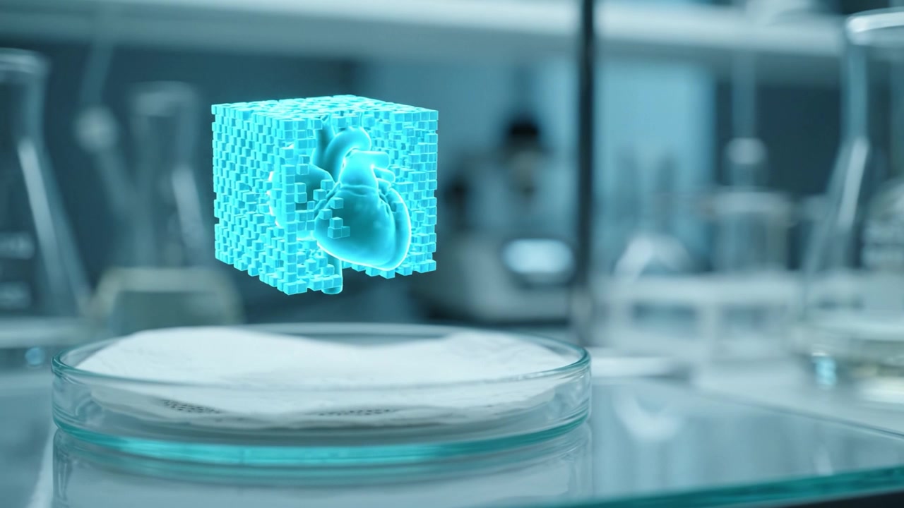 A Study of a Holographic Heart Model in a Laboratory Setting with Advanced Technology and Glassware Supporting Scientific Exploration and Innovation