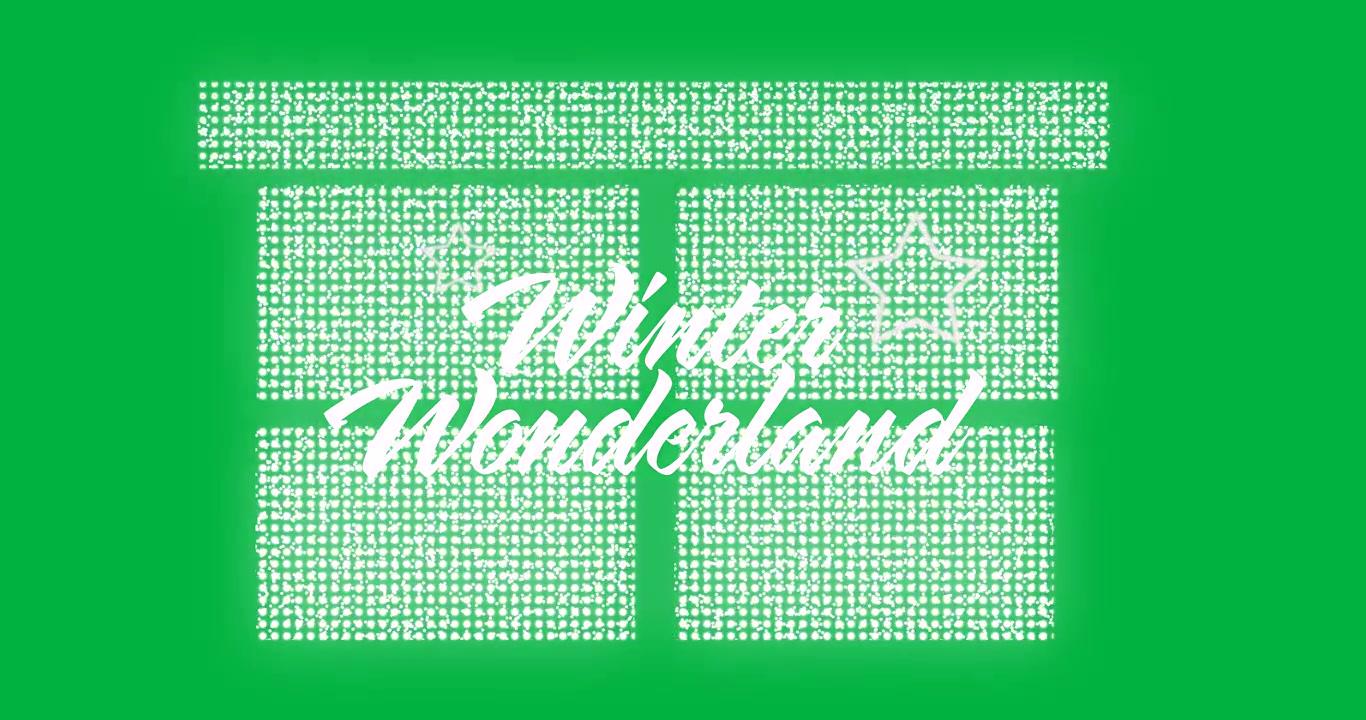 Winter Wonderland Text Animation on Green Screen