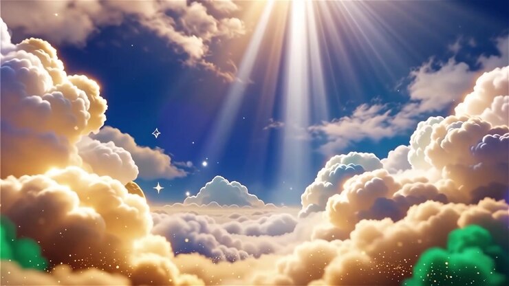 Sfondo di Adorazione Cristiana con Luce Celeste