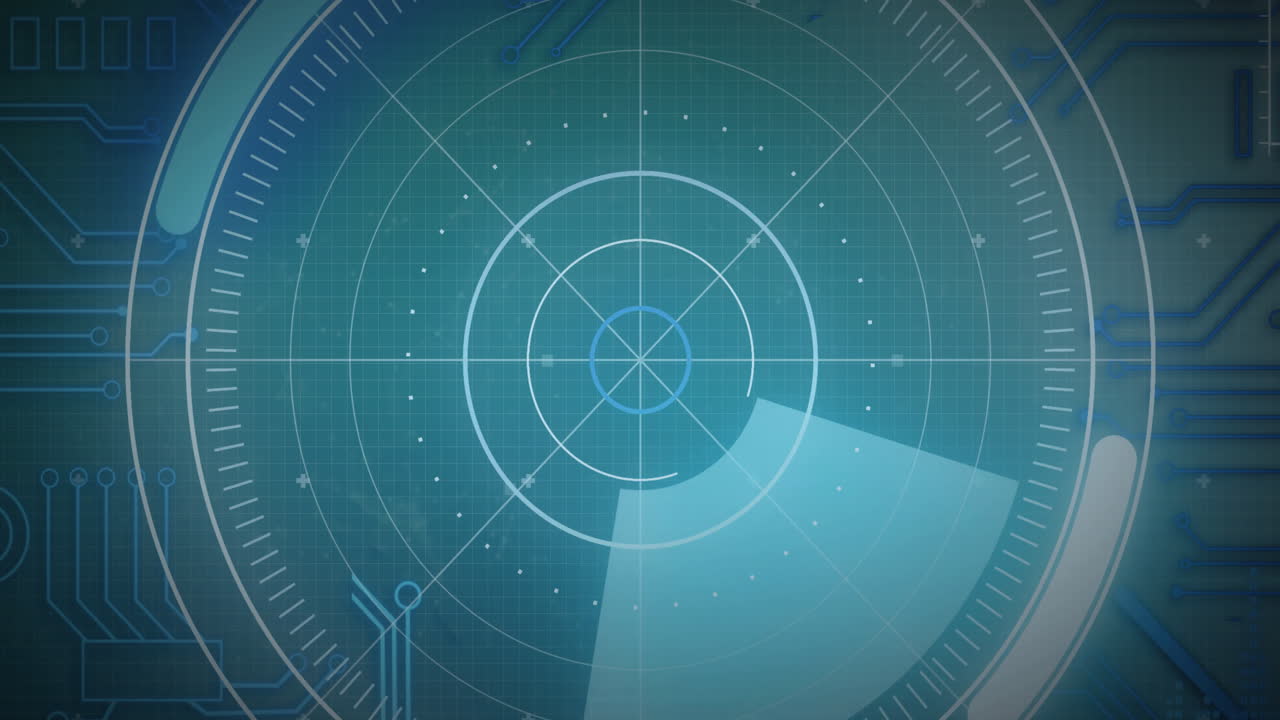 animación de la red de conexiones y escaneo de alcance sobre fondo gris