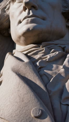 close-up of a statue of george washington