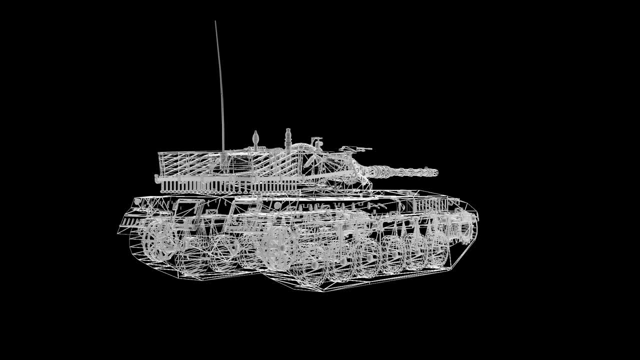 Wireframe Tank Model