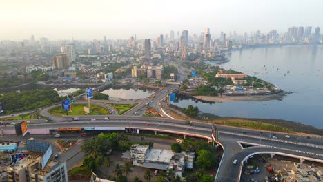 bandra bandra western express highway warli sea-link top view