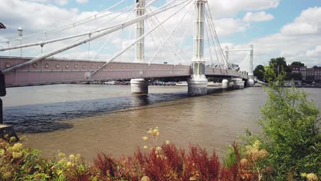 albert bridge battersea london taken from battersea park