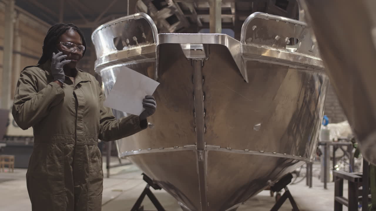 Boatbuilding in Industrial Workshop