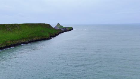 gower peninsula headland, island travel, limestone landmark, aerial
