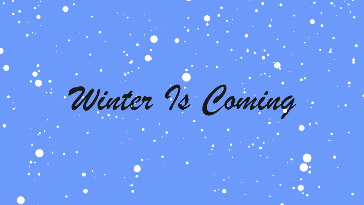 겨울이 다가오고 있습니다. 파란 하늘에 눈이 날아오고 있습니다.