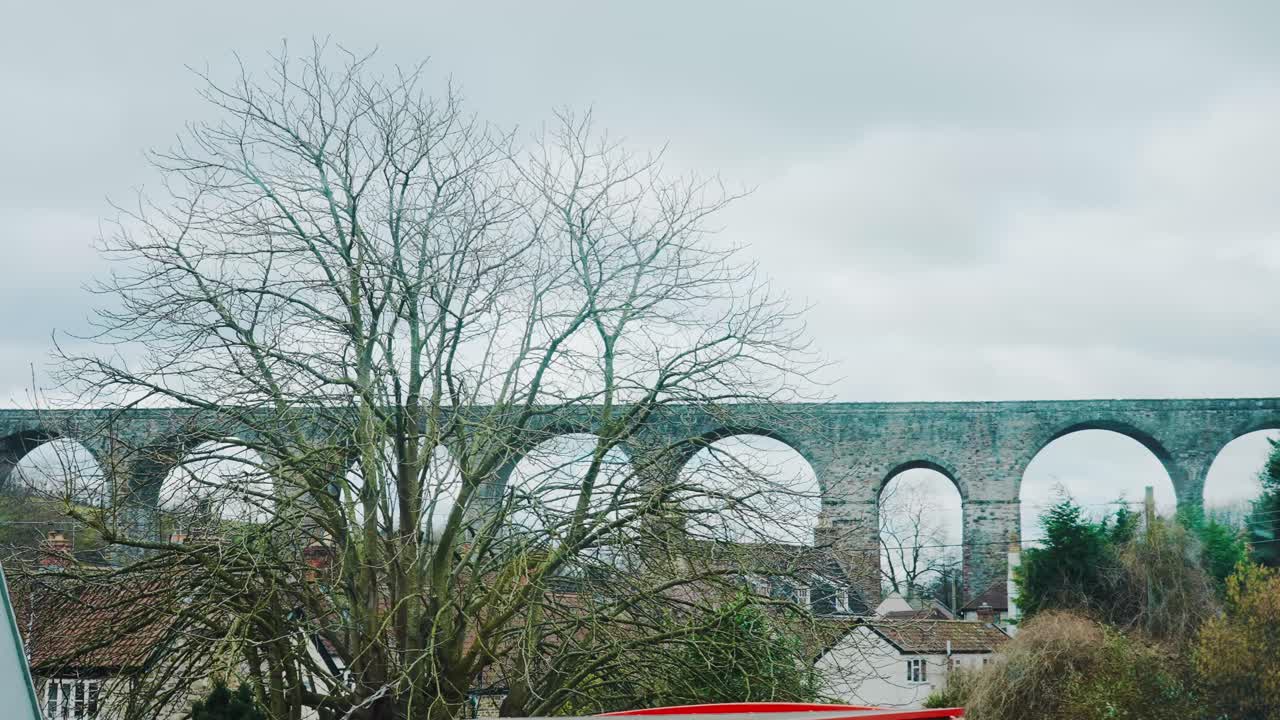 브리스톨, 영국, 흐린 날, 핸드 헬드의 철도 아치교