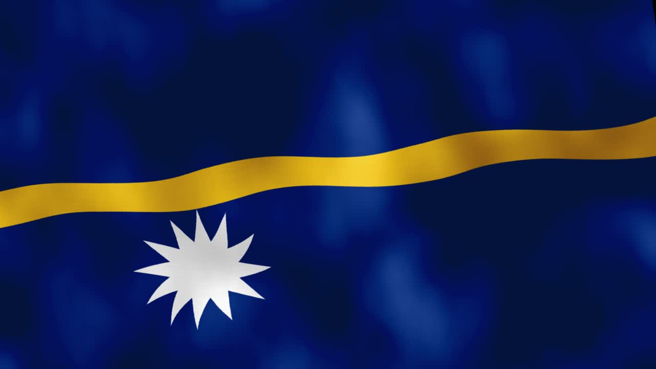 bandera de nauru ondeando en el viento