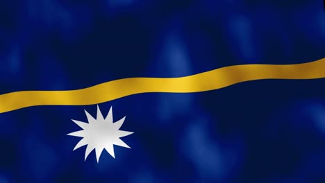 flag of nauru waving in wind