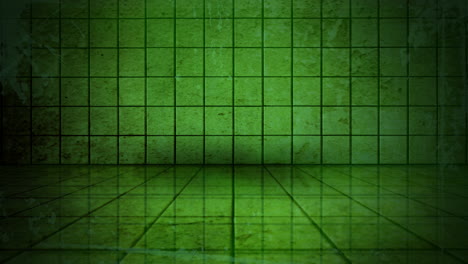 Pared-De-Grunge-Verde-En-La-Habitación-Sucia