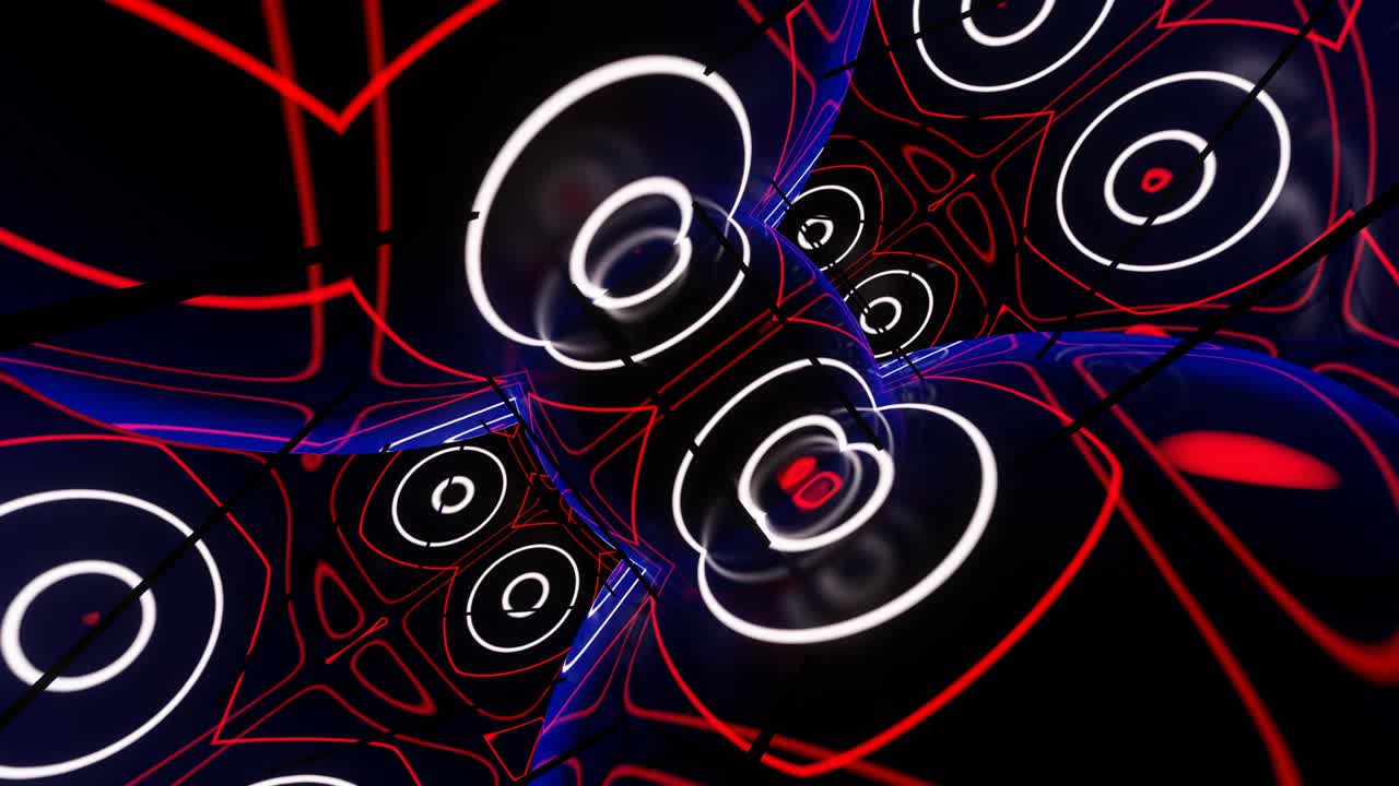 la abstracción parpadeante del bucle de neón vj.