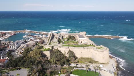 drone view of the historical castle