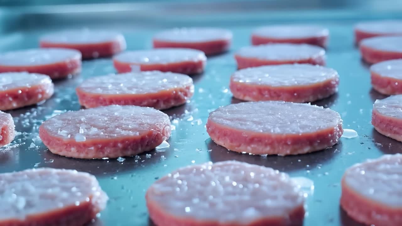 Uncooked meat patties