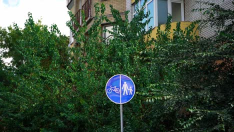 bicycle sign. bike lane. bike path. cycling and walking paths.