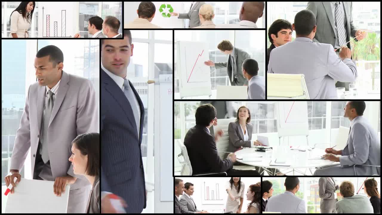 회의 에서 발표 하는 사람