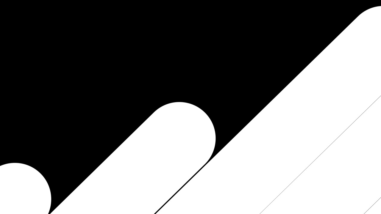 Abstract White Rounded Shapes Transitioning Over Black Background