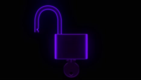 padlock hologram unlock lock key security safety protection hack password 4k