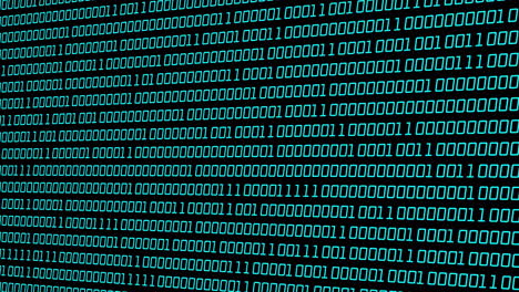 Animation of data processing on black background