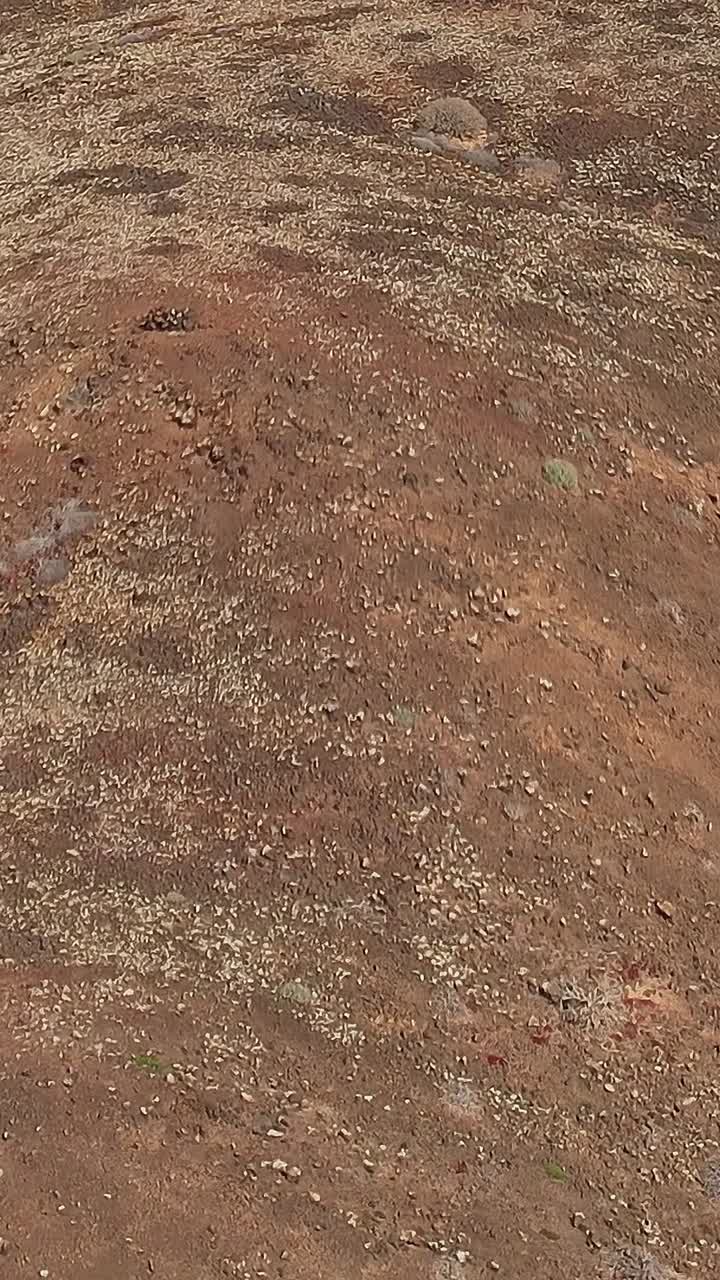 Paisaje árido en las Islas Canarias de España durante la exploración diurna
