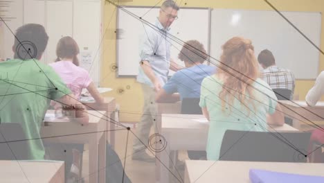 animación de la red de conexiones sobre el aprendizaje de los estudiantes