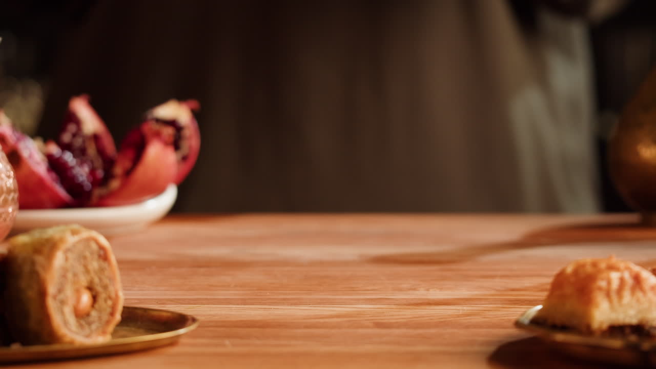 Serving Traditional Middle Eastern Sweets