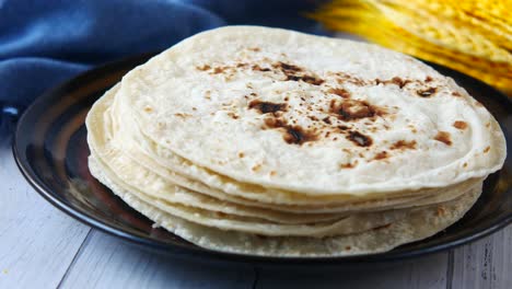 stack of indian roti