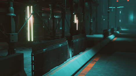luces de neón de la ciudad futurista de ciencia ficción