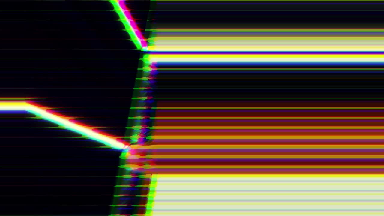Geometric defect, digital glitch, failure overlay. Hypnotic background. Transition.