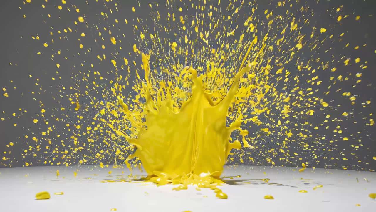 노란색 페인트 스플래시