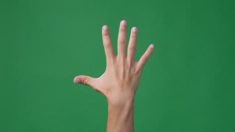 hand with fingers counting from one to five