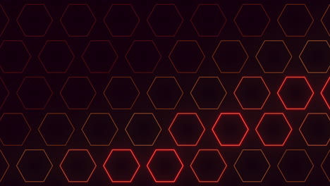 patrón geométrico dinámico negro y rojo con hexágonos diseño moderno para sitios web, aplicaciones y materiales impresos